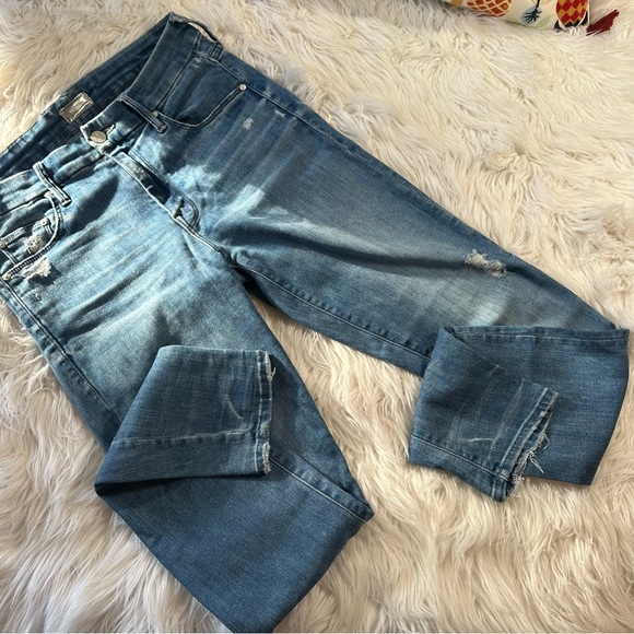 Mother • The Looker Distressed Skinny Jeans in Graffiti Girl - Picture 11 of 16